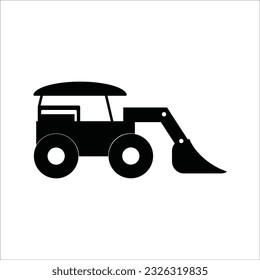excavator icon vector illustration logo design