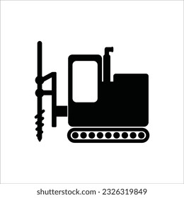 excavator icon vector illustration logo design