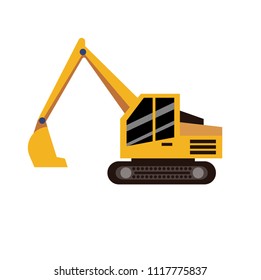 Excavator icon  vector illustrations construction vehicles  