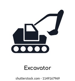 Excavator icon vector isolated on white background for your web and mobile app design, Excavator logo concept