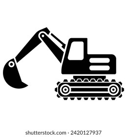 Excavator icon vector on trendy design