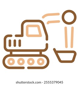 Excavator icon for web, app, infographic, etc