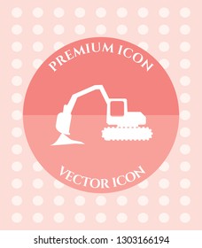 Excavator Icon for Web, Applications, Software & Graphic Designs.