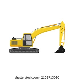 Excavator illustrated on a background
