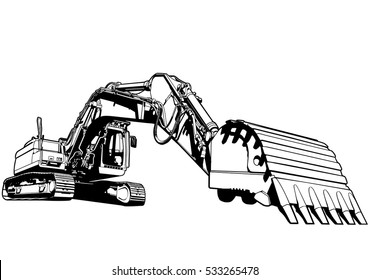 Excavator Illustration