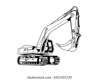 excavator Illustration isolate on background