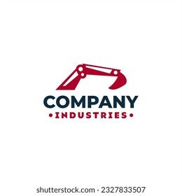vector de diseño de logotipo de industrias de excavación