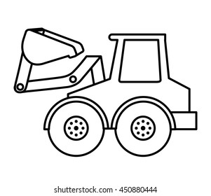 excavator isolated icon design, vector illustration  graphic 