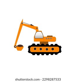 excavator isolated on white background