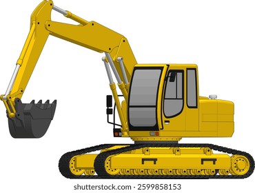 excavator isolated on a white background. Vector illustration.