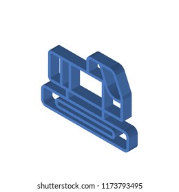 Excavator isometric left top view 3D icon