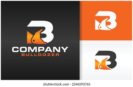 the excavator letter B logo