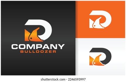 the excavator letter D logo