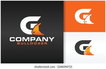 the excavator letter G logo