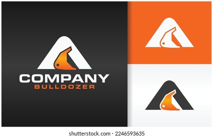 the excavator letter A logo