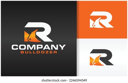 the excavator letter R logo