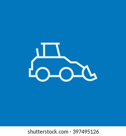 Icono de línea de excavadora.