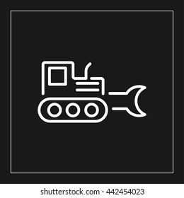 excavator line icon