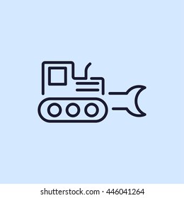 excavator line icon