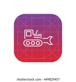 excavator line icon