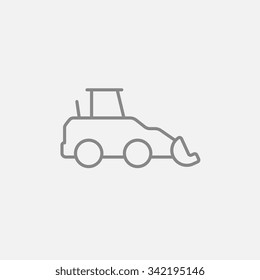 Grabungslinie Icon für Web-, Mobil- und Infografiken. Vektorgrafik, dunkelgraues Symbol einzeln auf hellgrauem Hintergrund.