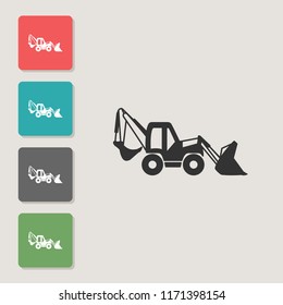 Excavator loader - vector icon. Symbol for web, infographics, print design and mobile UX/UI kit. Vector illustration, EPS10.
