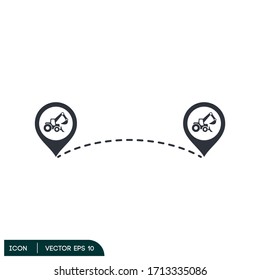 excavator location icon illustration vector eps 10