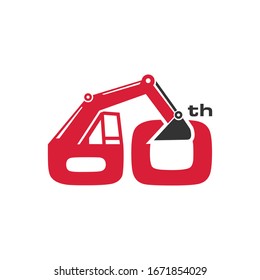 excavator logo and 60th anniversary
