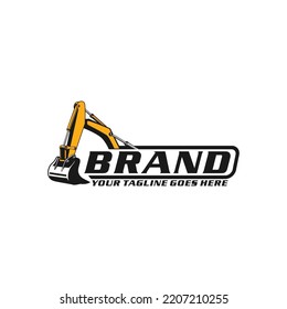 excavator logo, bucket logo heavy, equipment vehicle 