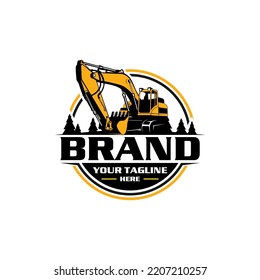 excavator logo, bucket logo heavy, equipment vehicle 