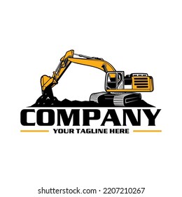 excavator logo, bucket logo heavy, equipment vehicle 