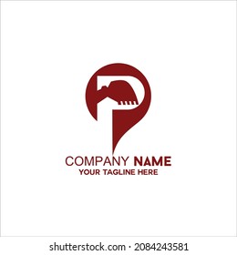 excavator logo for building or construction project