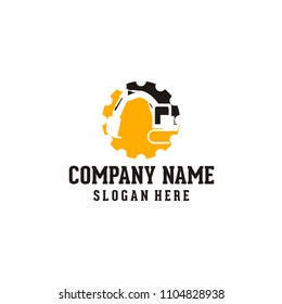 excavator logo design