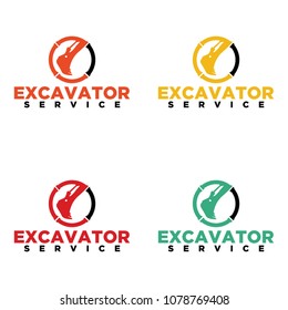 excavator logo design template