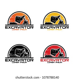 excavator logo design template