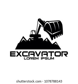 excavator logo design template