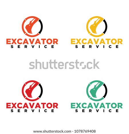 excavator logo design template