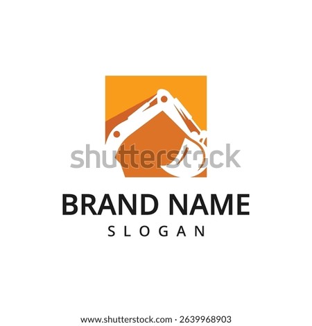 Excavator Logo Design Template, Heavy Equipment Logo