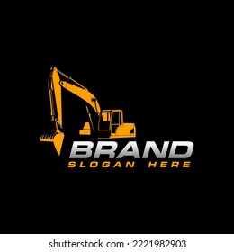 excavator logo design template inspiration
