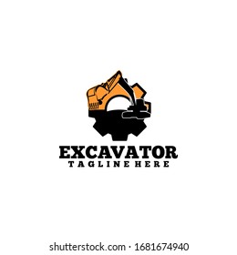 Excavator Logo Design Vector Template