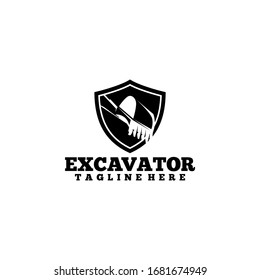 Excavator Logo Design Vector Template