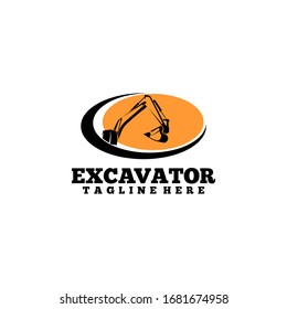 Excavator Logo Design Vector Template