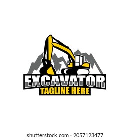 Plantilla de vectores de diseño de logotipo de excavación