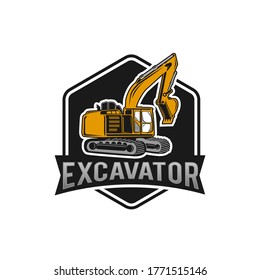 Excavator logo designs concept vector illustration.EPS 10