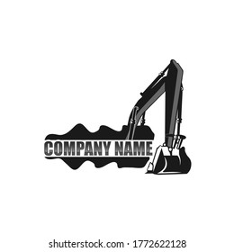 Excavator logo designs concept vector illustration.EPS 10