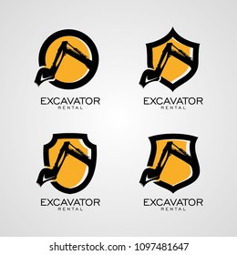 Excavator Logo Designs Template Set