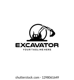 Excavator logo designs template vector