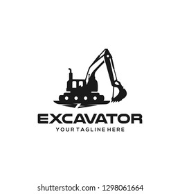 Excavator logo designs template vector