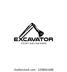 Excavator logo designs template vector