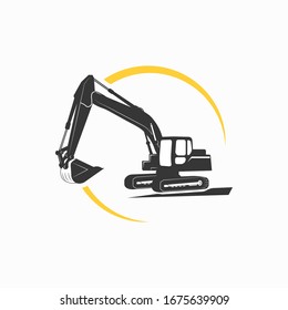 Excavator logo designs template vector illustration